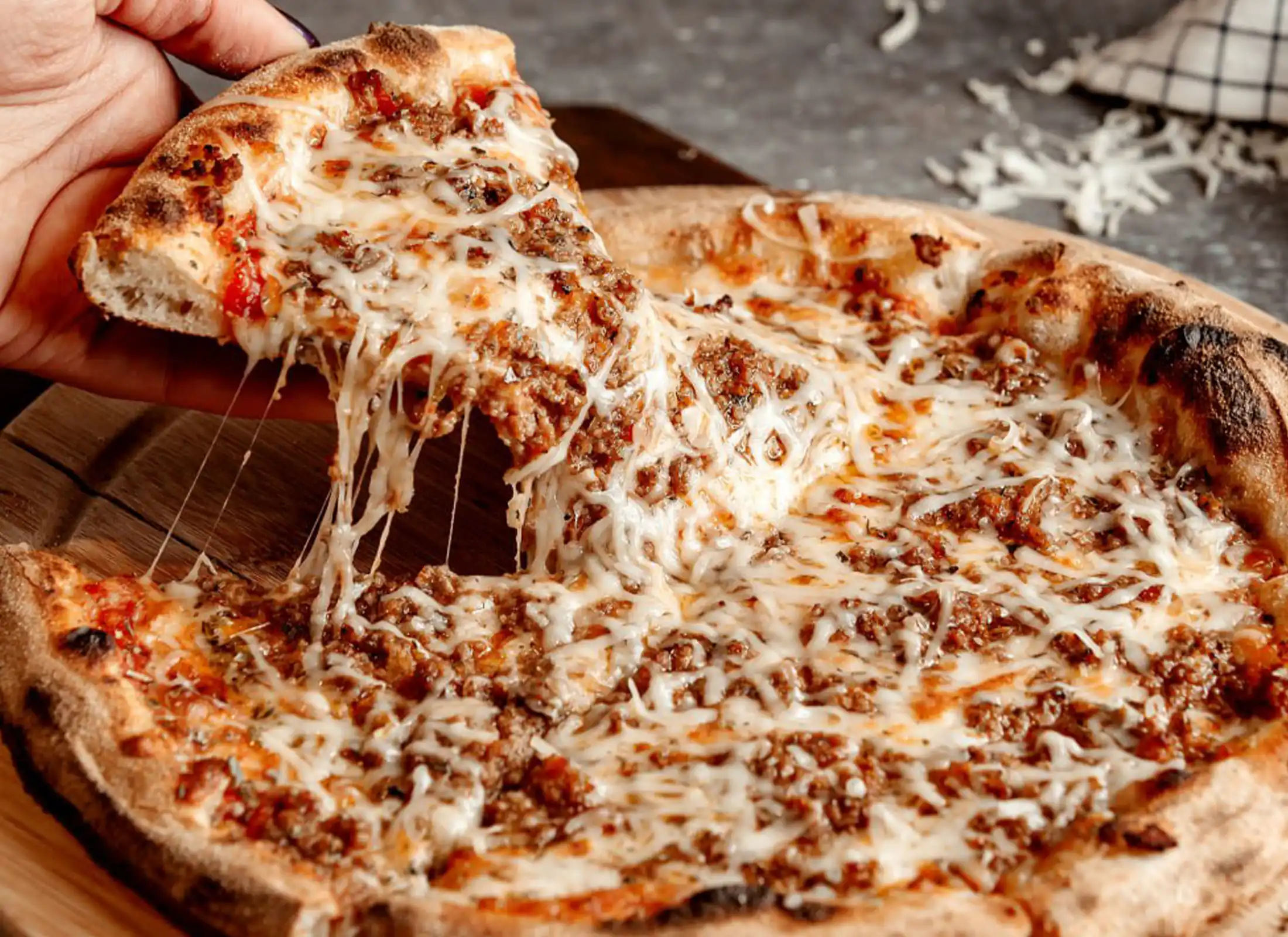 Pizza cheese stabilizer